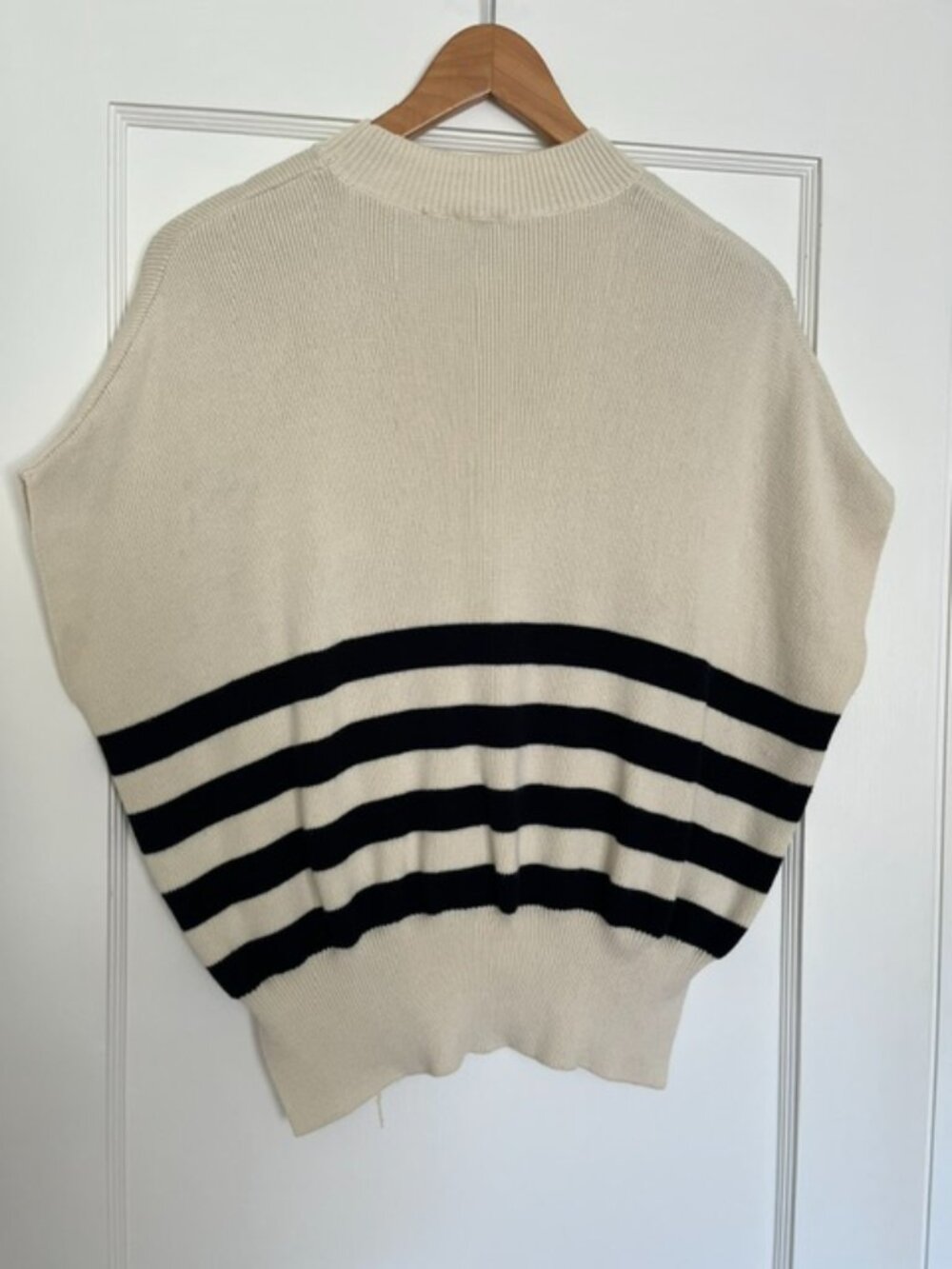 Maeve by Anthropologie Oversized Striped Short-Sleeve Sweater Vest | Size XS - Picture 4 of 7